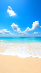 Beach Scene Illustration: Turquoise Water and Soft Sand