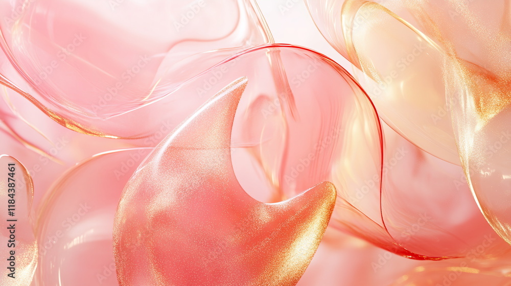Fototapete soft and dreamy valentine's day horizontal greeting banner background with empty copy space with ove