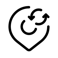 refresh location icon with line style, perfect for user interface projects