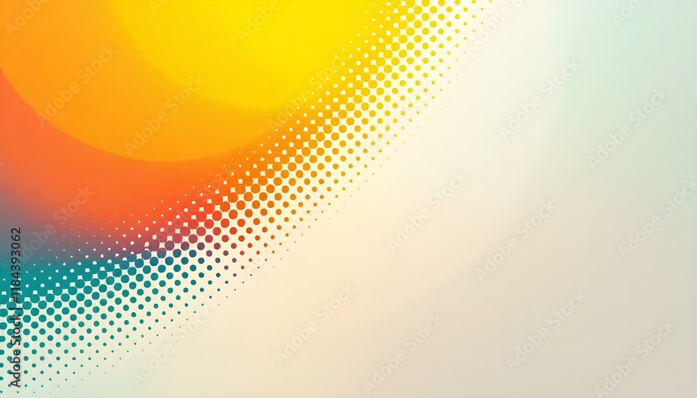 Aufkleber Abstract halftone white background set in three colors. Abstract halftone white background with three vibrant colors blending together, creating a modern and dynamic design, colors and background. 