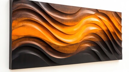 Unique 24x36 Wooden Art Piece: Scrap Wood Transformation with Ombre Staining for Eye-Catching Optical Illusions