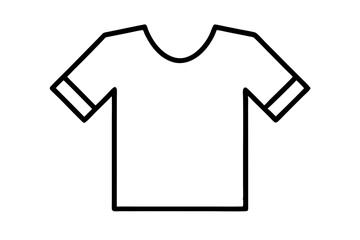 Minimalist T-shirt Line Icon Vector (SVG Format)