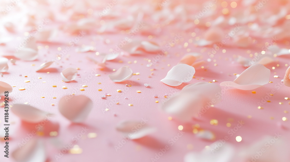 Poster soft pastel valentine's day horizontal greeting card template with empty copy space with a delicate 