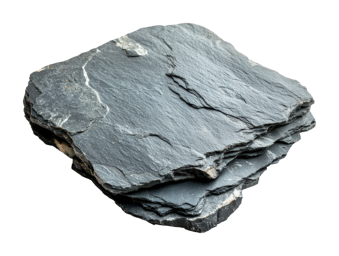 Minimalist empty black slate stone on still life high fidelity studio setting artistic concept isolated on transparent background png