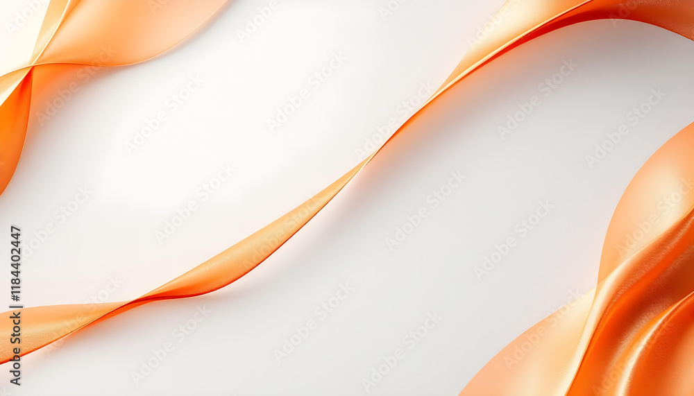 Leinwandbilder Bright speed abstract orange swoosh border certificate. Liquid fluid yellow abstract background. Minimalistic soft light abstract swoosh wave border layout. Bright blue abstract speed lines flow