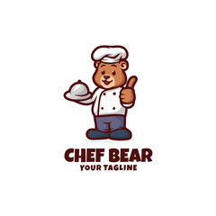 Bear Chef Mascot Logo Template