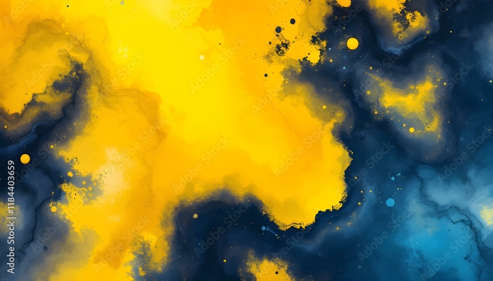 Aufkleber delicate yellow abstract watercolor background. great for textures, backgrounds, and banners. yellow