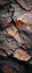 Brown abstract background. Dark mahogany stone texture. Brown rock surface with copy space for design.