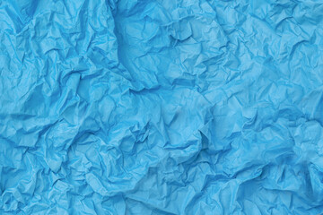 Abstract blue crumpled paper texture background	