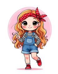cartoon character cute fashion girl