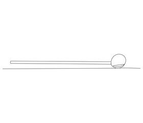 One continuous line drawing of dental mirror tool . Single line of dental mirror tool vector illustration