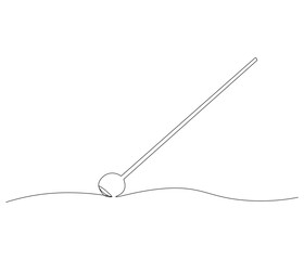 One continuous line drawing of dental mirror tool . Single line of dental mirror tool vector illustration
