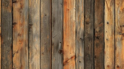 A textured wooden surface featuring vertically aligned planks in various shades of brown, showcasing natural grain patterns and slight imperfections.