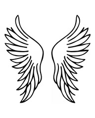 Fototapeta premium angel wings cartoon 