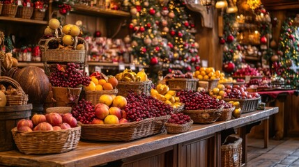 Obraz premium Cozy Holiday Display of Seasonal Decorations and Items