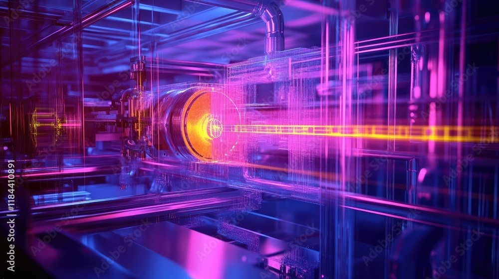 Poster quantum technology for energy optimization, with quantum processors managing power generation and di