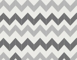 Chevron Pattern, Grey and White Geometric Tile Background Texture: Seamless Design for Interior Decoration