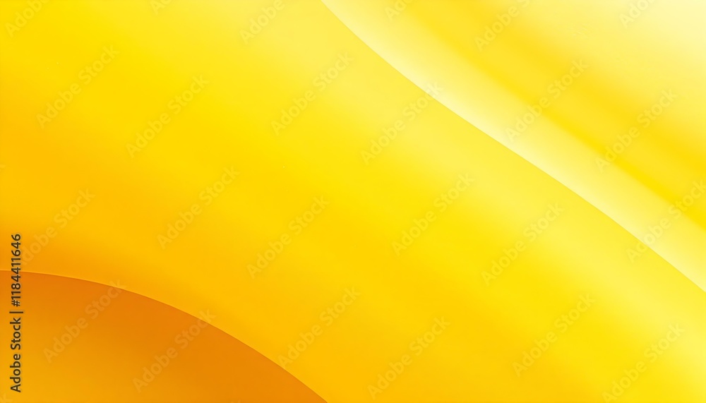 Poster Smooth simple yellow gradient yellow abstract banner background. Bright yellow abstract background with wavy lines. Yellow abstract design background template, suitable for flyers, banner