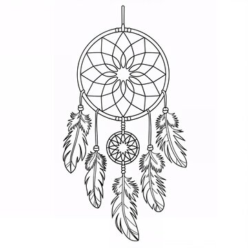 dreamcatcher coloring 