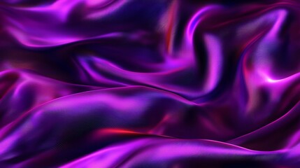 A vibrant, flowing fabric with rich shades of purple, creating a silky, luxurious texture that captures light beautifully.