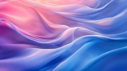 Obraz premium Abstract Pink and Blue Wave Fabric Design