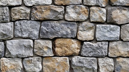 Obraz premium Stone wall pattern texture featuring a detailed and distinctive design, showcasing the unique characteristics of stone wall patterns. Ideal for backgrounds highlighting stone wall texture.