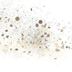 (Mehrere Werte)Radiant Revelry: Enthralling 3D Illustration of Shining gold Confetti