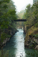 waterfall in the mountains