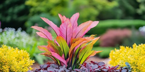 Vibrant Orris root plant thriving beautifully in a garden setting, showcasing the colorful nature...
