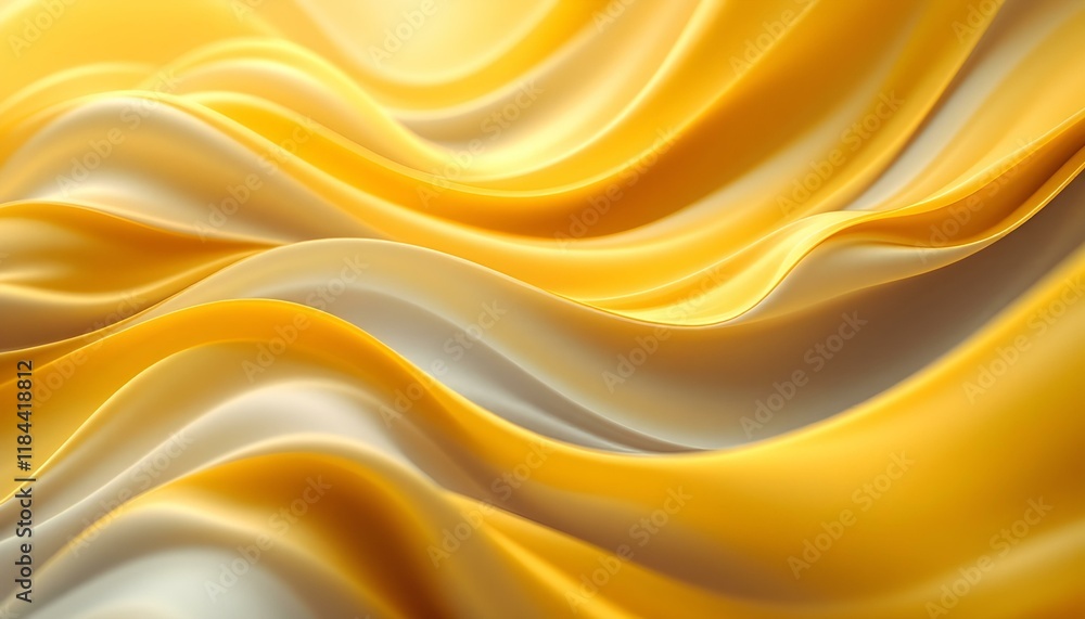 Aufkleber Yellow abstract background with soft smooth elegant lines and grey border. Soft yellow abstract background with smooth gradients light effects for elegant minimal design and vibrant artistic visuals
