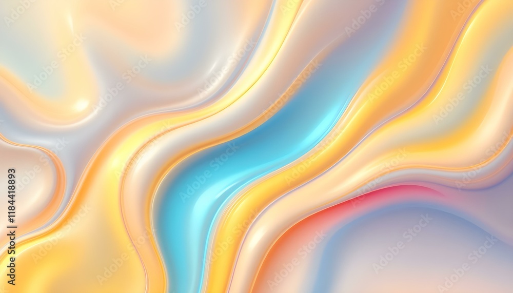 Aufkleber Yellow abstract background with soft smooth elegant lines and grey border. Soft yellow abstract background with smooth gradients light effects for elegant minimal design and vibrant artistic visuals