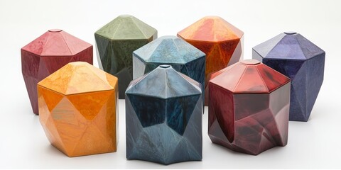 Pet cremation urns are available in a diverse range of geometric shapes and an array of colors, providing unique options for honoring beloved pets after their passing.