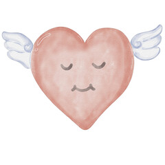 watercolor heart llustration