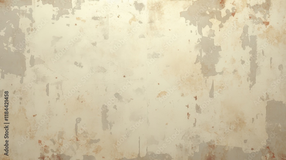 Poster weathered concrete wall, featuring a textured surface with stains and patches, creating a raw, indus