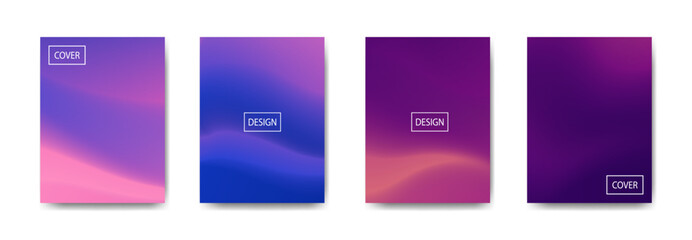 set of abstract background with beautiful gradation color, colorful background for poster flyer banner backdrop.vertical banner.cool fluid background vector illustration
