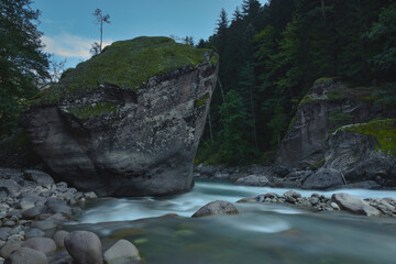 waterfall in the mountains