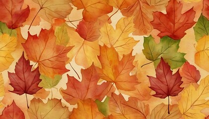 Fototapeta premium Texture or background of autumn leaves. Autumn mood,leaf, copy space, decoration, autumn, background, forest, season, tree, blur, canada, desk, harvest, horizontal,458