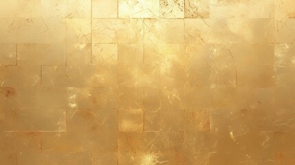 Naklejka premium Elegant gold foil texture, shimmering surface, luxurious sheen, warm metallic hues, ideal for invitations, branding, or artistic projects, adds a touch of sophistication.