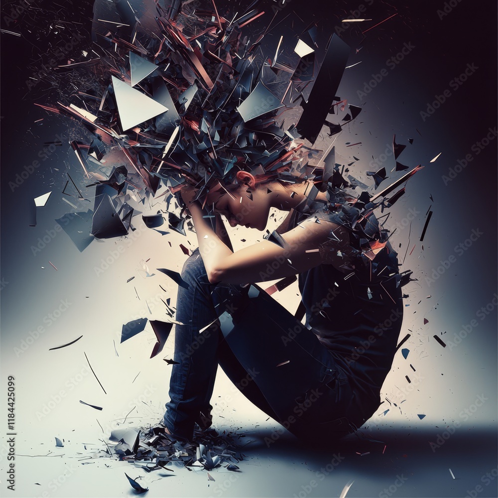 Poster thoughts drifting and merging with the atmosphere.