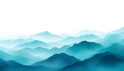 Fototapeta premium Aquamarine watercolor strip multilayered. The multilayered aquamarine watercolor strip provides a serene and soothing visual effect with its unique blend of colors and textures. 