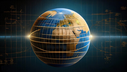 Study of gravitational force grid on Earth showcasing laws of motion and action-reaction dynamics