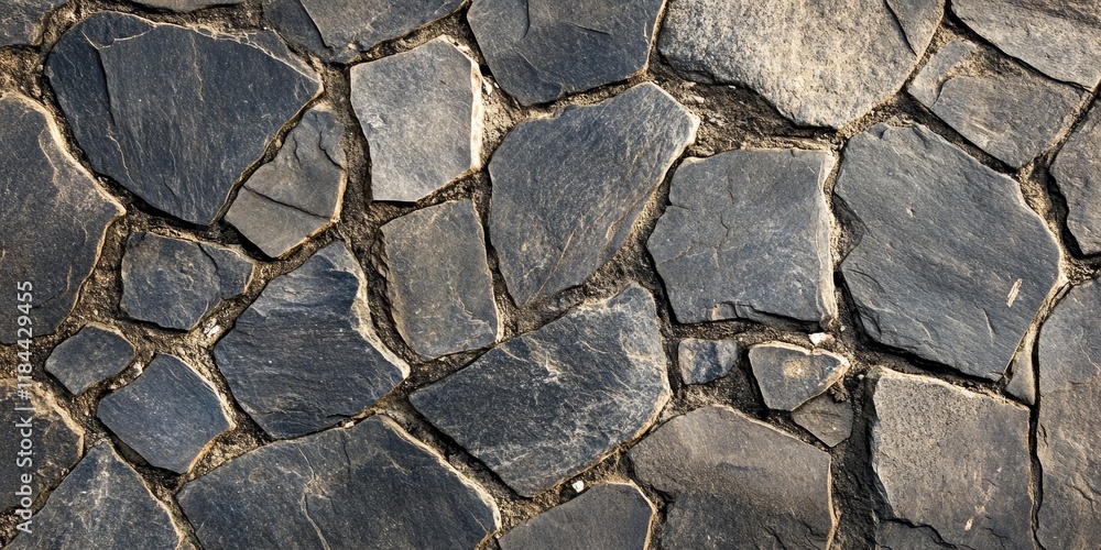 Poster stone path pattern texture creates a visually appealing background, showcasing the intricate details
