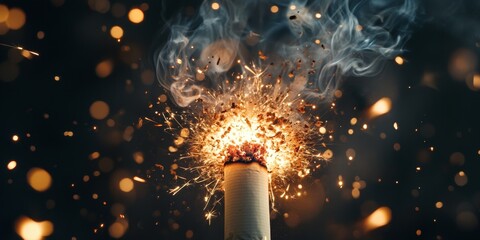 Cigarette bind combines elements of dynamite and sparks, creating a striking visual. The interplay of cigarette bind, dynamite, and sparks offers a unique perspective on unconventional imagery.