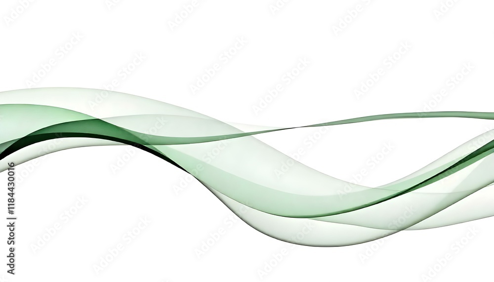 Poster Ecological green abstract modern swoosh wave certificate. Color flow liquid wave for design brochures, and websites. Abstract flowing curves in blue and green waves against a gradient background