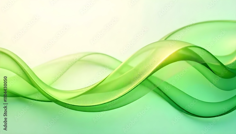 Aufkleber ecological green abstract modern swoosh wave certificate. color flow liquid wave for design brochure
