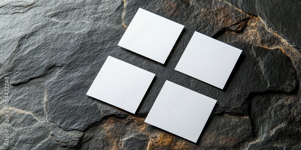 Poster empty business cards create a perfect mockup for showcasing branding identity. use these empty busin