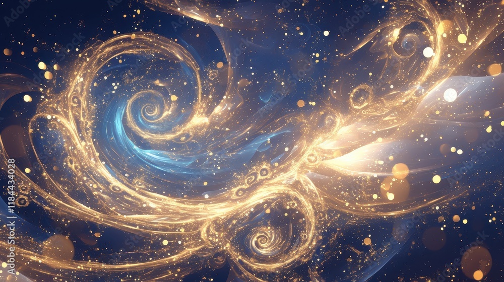 Poster glittering fantasy fractal, an enchanting digital artwork featuring a mesmerizing texture adorned wi