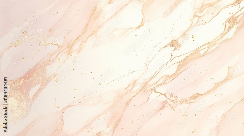 Poster abstract pink marble texture enhanced with shimmering gold splashes, creating a luxurious and elegan