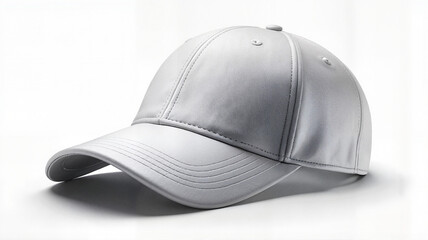 Fototapeta premium White baseball cap on white background 
