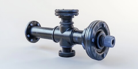 Plumbing inlet pipe valve isolated against a white background, showcasing the design and functionality of a plumbing inlet pipe valve while emphasizing its essential role in plumbing systems.